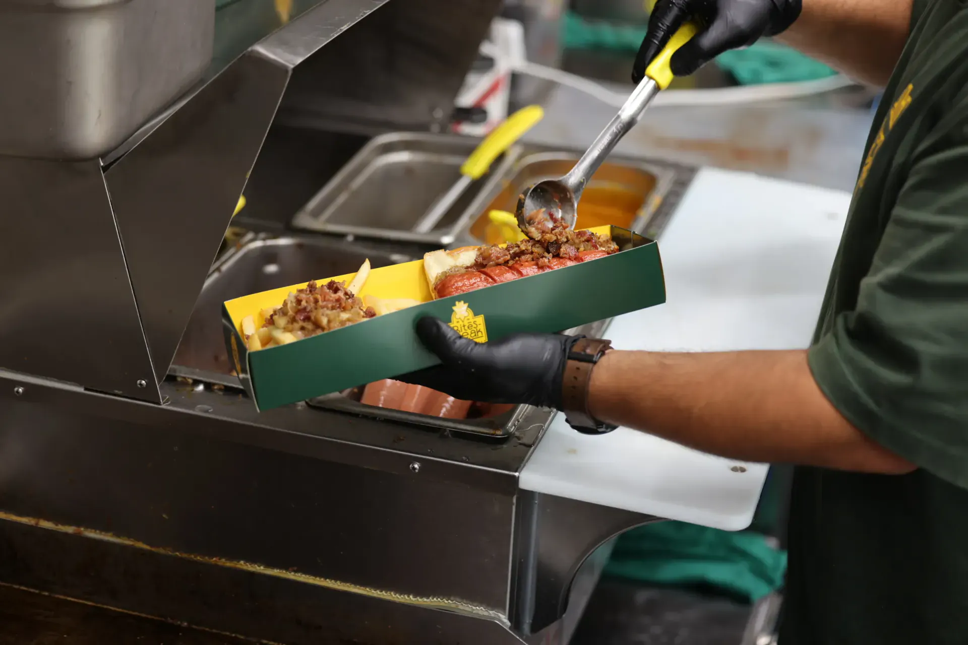 HotDog Freak — Original, loaded dog with fries.